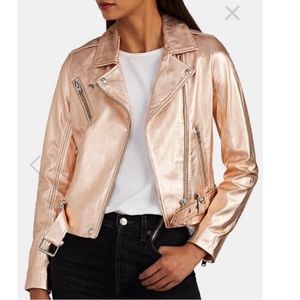 LIKE NEW IRO Genuine Leather Rose Gold Jacket - RARE!